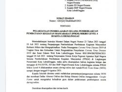 Surat Edaran Disdikbud untuk Kepala Sekolah PAUD,SD,SMP