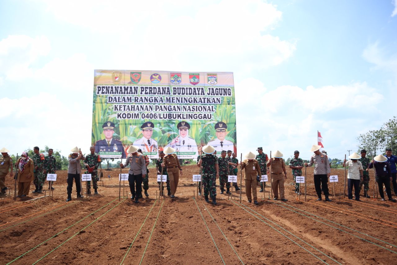 Kodim 0406 Lubuklinggau Ikuti Launching Pemanfaatan Lahan Tidur