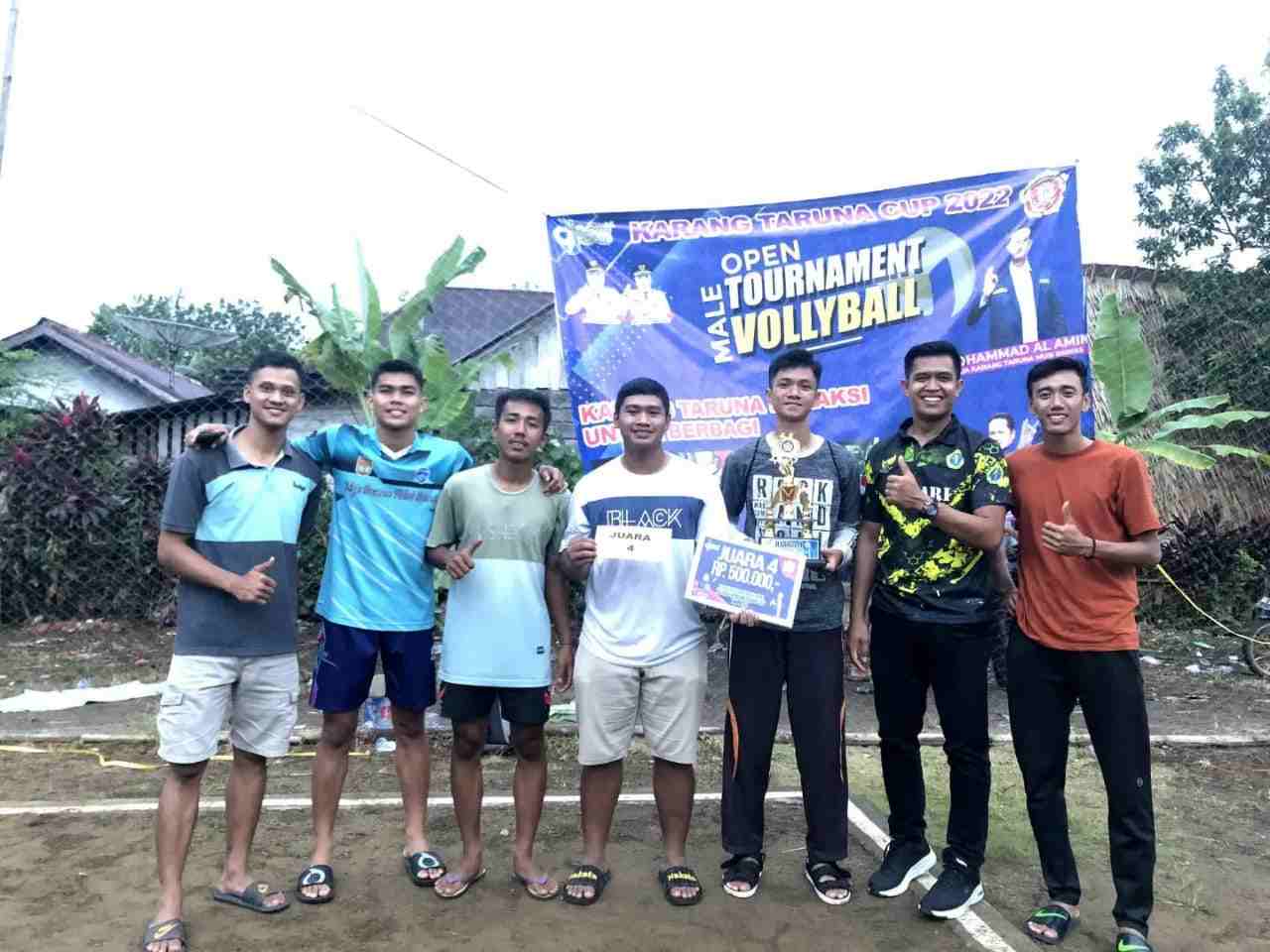 Pemain Kurang Fit, Tim Voli Unpari Raih Juara Harapan 1 Karang Taruna CUP 2022