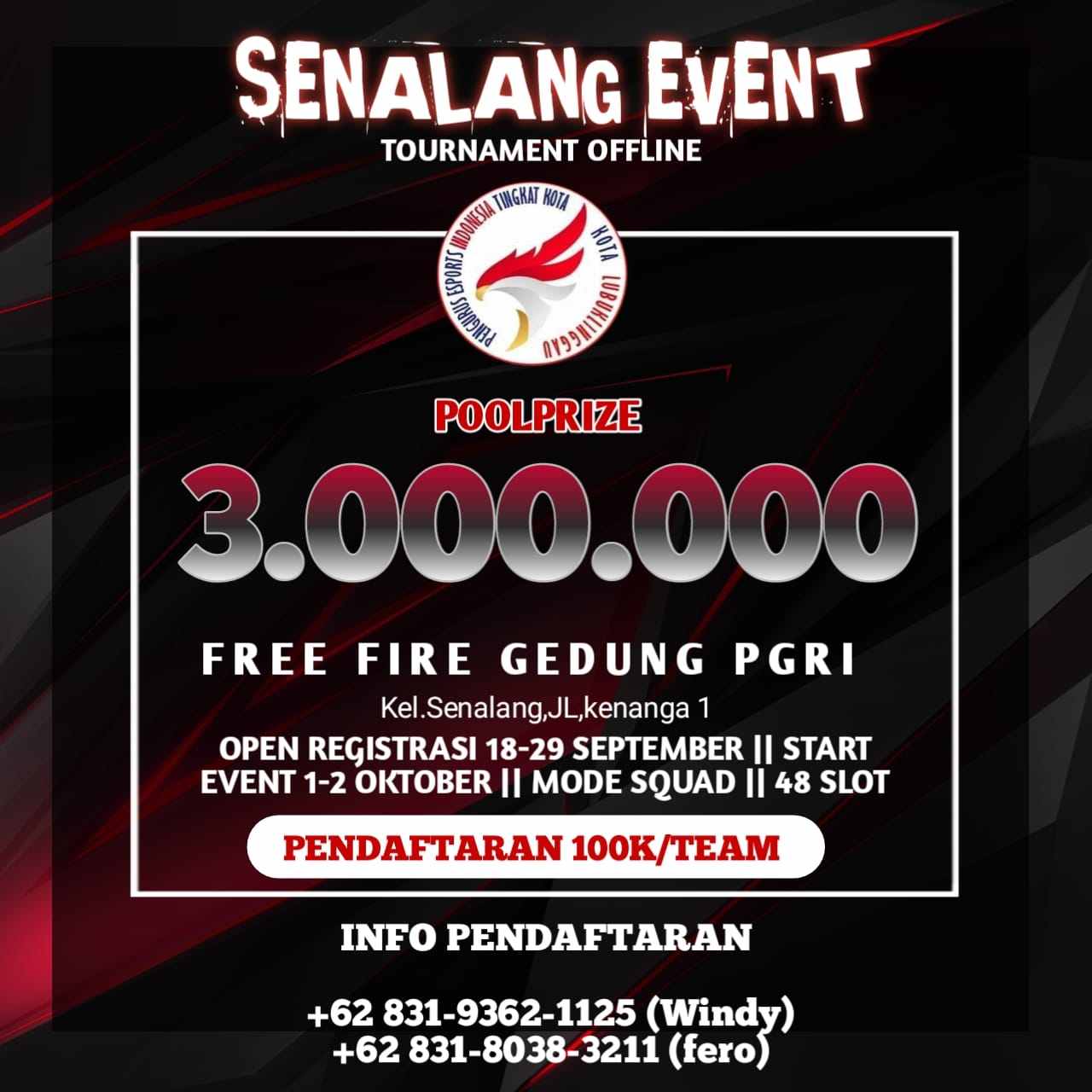 Ikuti Senalang Event Turnamen Ofline Free Fire