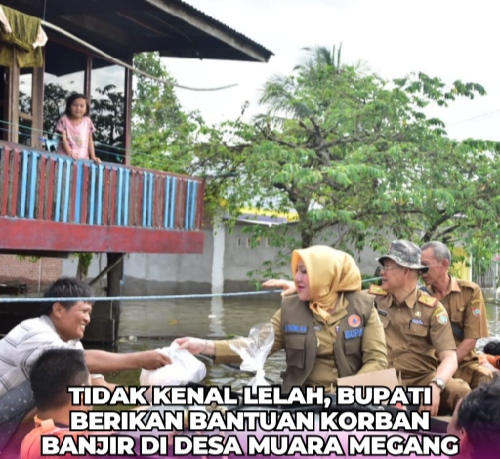 Bupati Mura Beri Bantuan Korban Banjir di Muara Megang